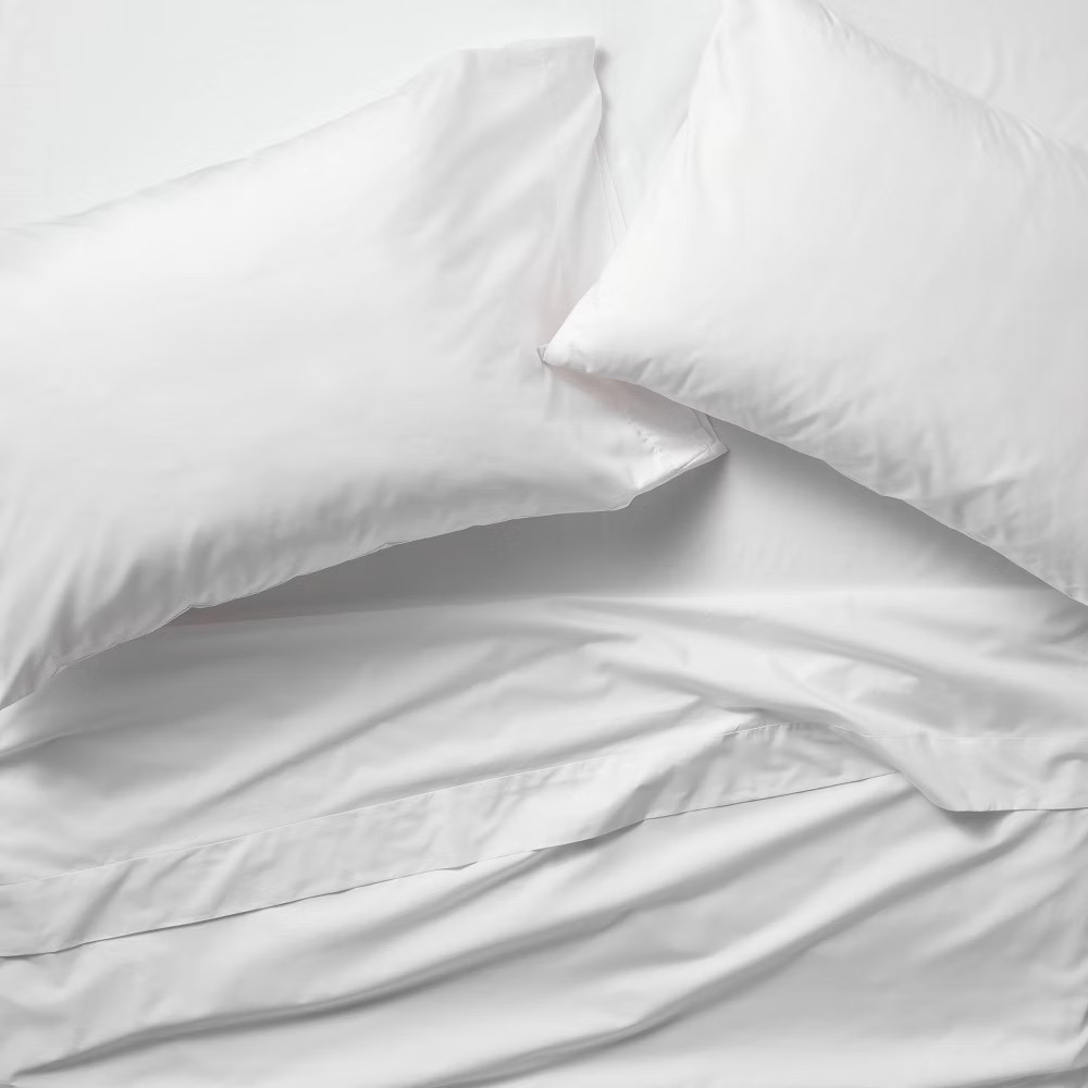 Full 400 Thread Count Percale Sheet Set White - Casaluna 7290₽