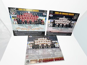 Chicago Wolves AHL Team Photo Lot 2004-05 2005-06 2006-07 Hockey Set