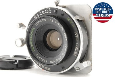 【Exc+4】 Tokyo Kogaku Topcor 75mm f/5.6 Lens Seiko SLV Shutter Camera From...