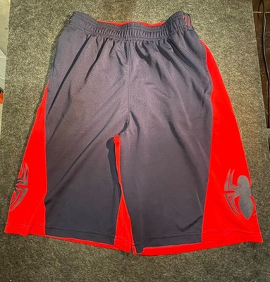 Marvel Spider-Man Boys XL (14/16) Navy/Red Mesh Polyester Shorts Elastic Waist