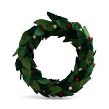 Trader Joe  s Handcrafted Felted Wool Mini Wreath 11.8  - New With Tags