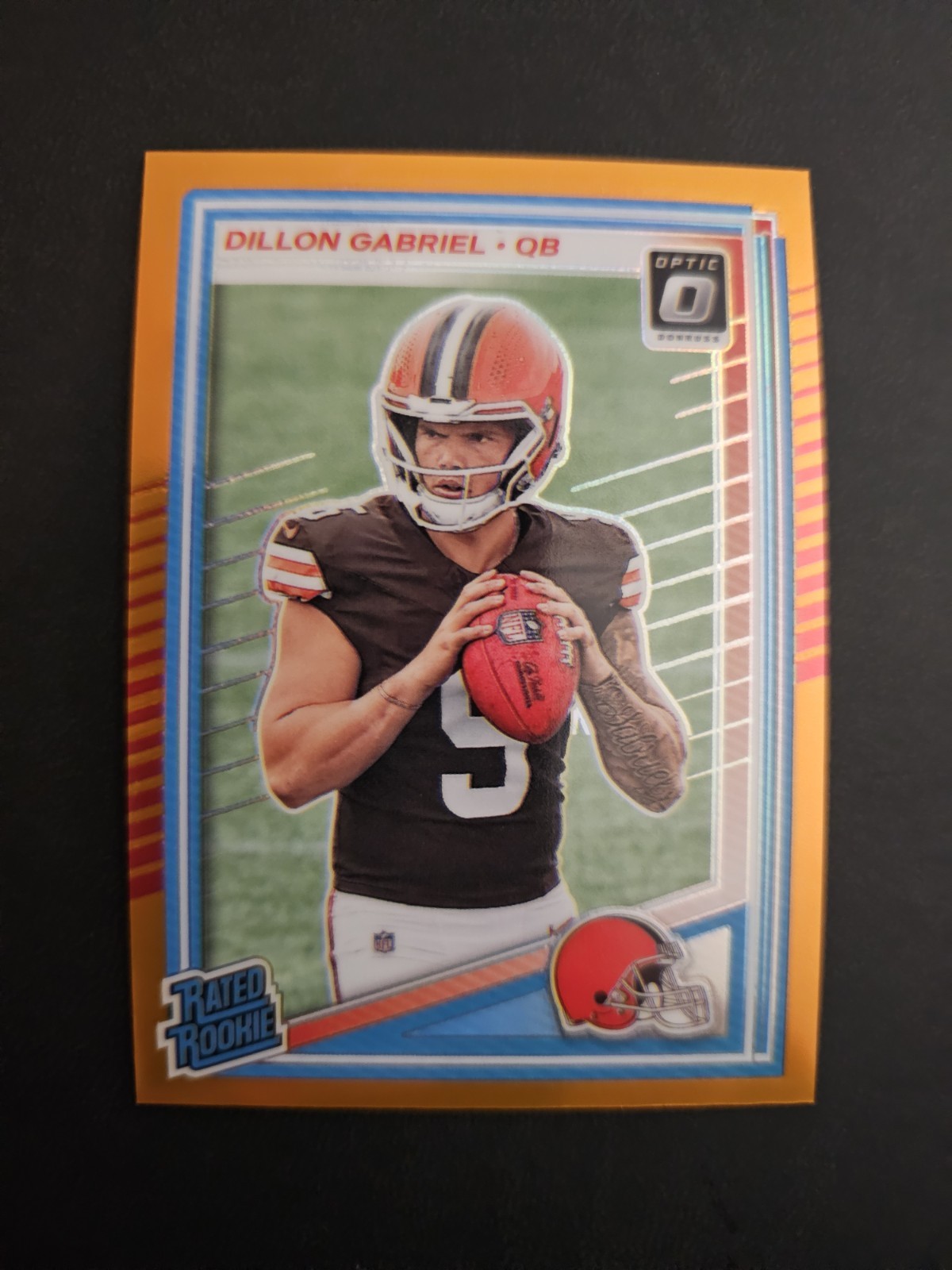 Dillon Gabriel 2025 Optic #263 Orange Prizm Rated Rookie /299 Browns