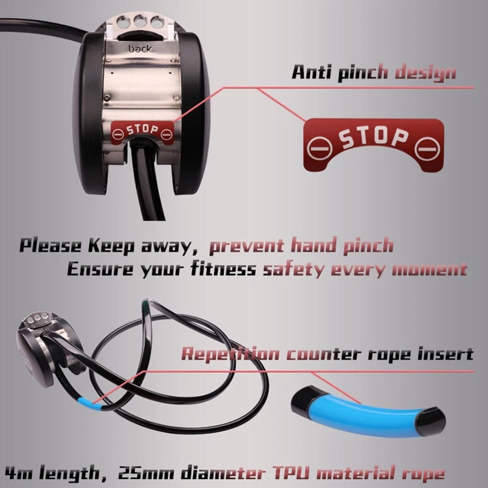 Fitness Endless Rope Trainer Machine Exercise Resistance Chest Muscle,Climbing - Image 4 of 4