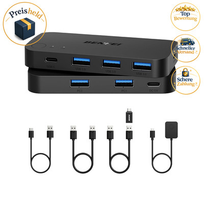 USB 3.0 Switch 2 Computer 1xUSB C 3xUSB A Desktop-Kontroller KVM Switch Selector