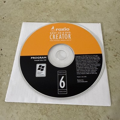 Roxio Easy CD DVD Creator 6 Basic Full Version DVD w/ License for Windows
