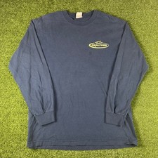 Vintage Team Realtree Long Sleeve T-Shirt Navy Blue Yellow Logo Hunting Mens XL