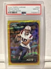 2024 Topps Chrome Drake Maye #203 Yellow Wave Refractor /75 PSA 10 (SSP)(RARE)
