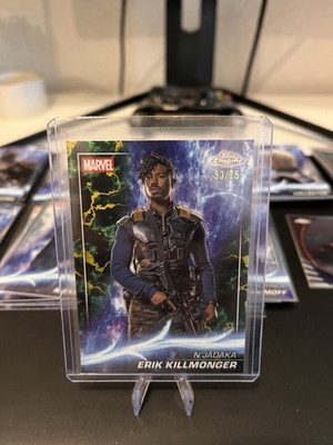 Topps Chrome Marvel Studio 2025 Killmonger Loki Green Refractor /75