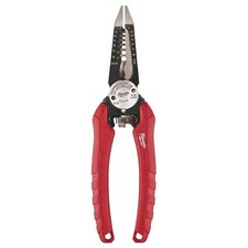 Milwaukee 7.75 in Wire Stripper 6 in 1 Pliers Tool Needle Nose Cutting Stripping