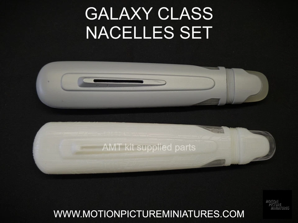 Enterprise D NACELLES COMPLETE SET, 1/1400 AMT, Round2 Star Trek model kit - Image 4 of 4