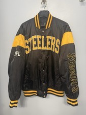 Pittsburgh Steelers Bomber Style Jacket. Men  s XL. Snap Closure. Vintage NFL