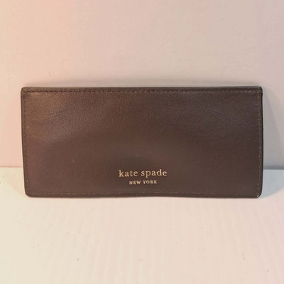 kate spade new york Brown Leather Women s Card Case Business/Credit Holder (*-22