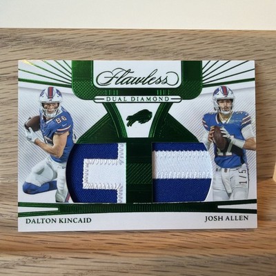 2024 Panini Flawless Dual Diamond Patch Emerald Josh Allen/Dalton Kincaid 1/5 