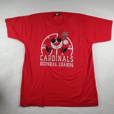 Vtg 91 SCREEN STARS Cardinals Reginal Champ T-shirt Made In USA XL Single-Stitch