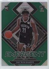 2021-22 Panini Prizm Emergent Green Prizm Day'Ron Sharpe #27 11gl