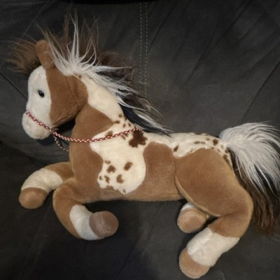 Douglas Plush Doll Horse Brown White Soft Stuffed Animal Toy Spotted Detailed