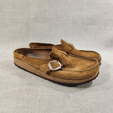 Birkenstock Buckley Clog Grey Taupe Womens Size 40 US 9 Buckle Slip-on Moccasin