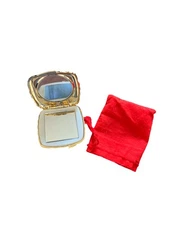 Vintage Powder Compact Estée Lauder post 1960 Gold. Unused