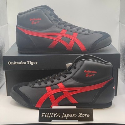 Onitsuka Tiger MEXICO Mid Runner Unisex 1183B577 001 BLACK/CLASSIC RED NEW