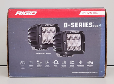 #ad Pair of 2 Rigid D Series Pro Flood Pods LED Lights Black SM Mount 202113 New $199.95