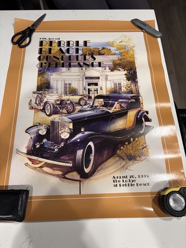 1995 Pebble Beach CONCOURS D' ELEGANCE 45th ANNUAL August 20TH Poster 31”x24”