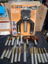 20 Woodworking Grade 1/2" Shank CT Router Bits & Saw  Blade Height Guage #A2