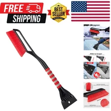 27" Snow Brush with Wider Ice Scraper 4.73" Width, Snow Removal Tool Car Brus...