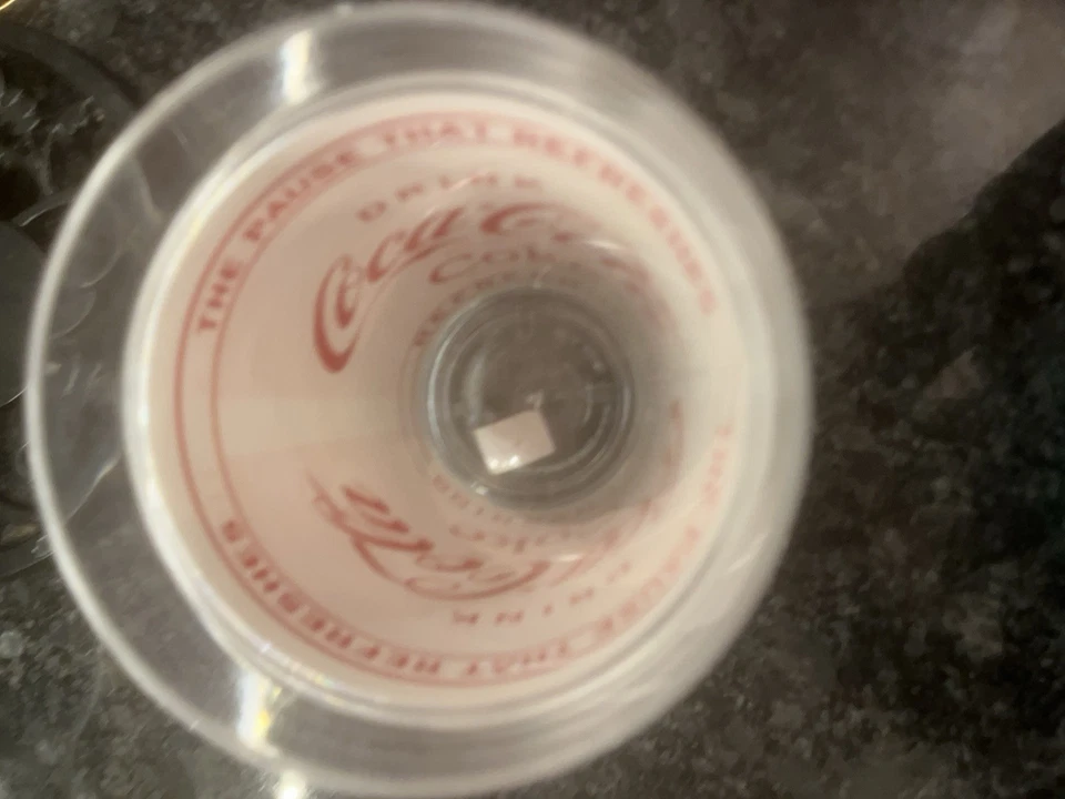 COCA-COLA PROMO TERMO SERV PLÁSTICO RECUERDO PLÁSTICO TRANSPARENTE VASO PARA BEBER-RARO-DIFÍCIL DE ENCONTRAR Foto 3 de 4