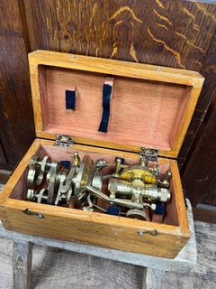 Antique/Vintage? Brass Surveyors Theodolite? Stanley London In Wooden Case