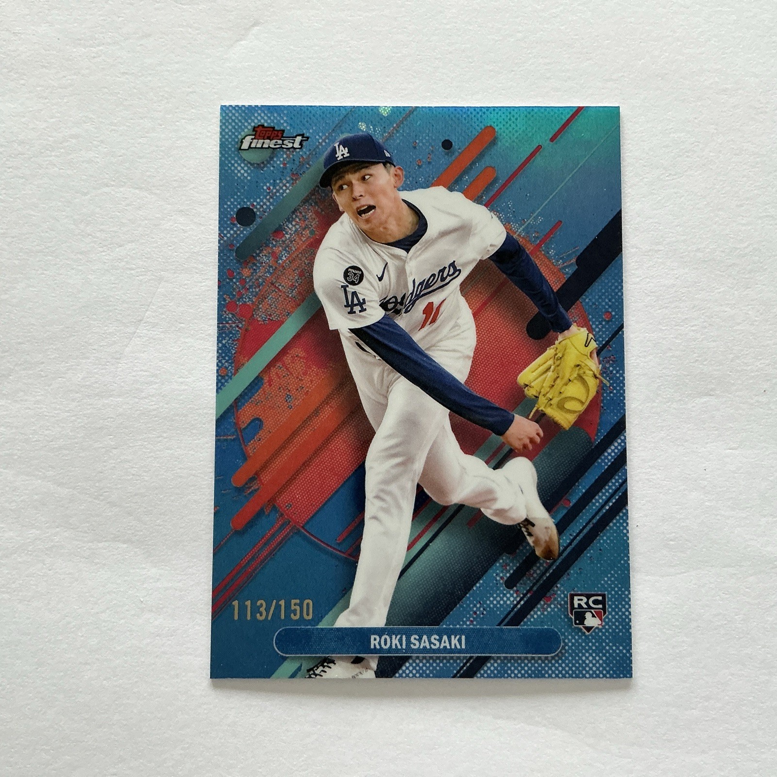 2025 Topps Finest - Rare Roki Sasaki #288 Sky Blue /150 (RC) Dodgers
