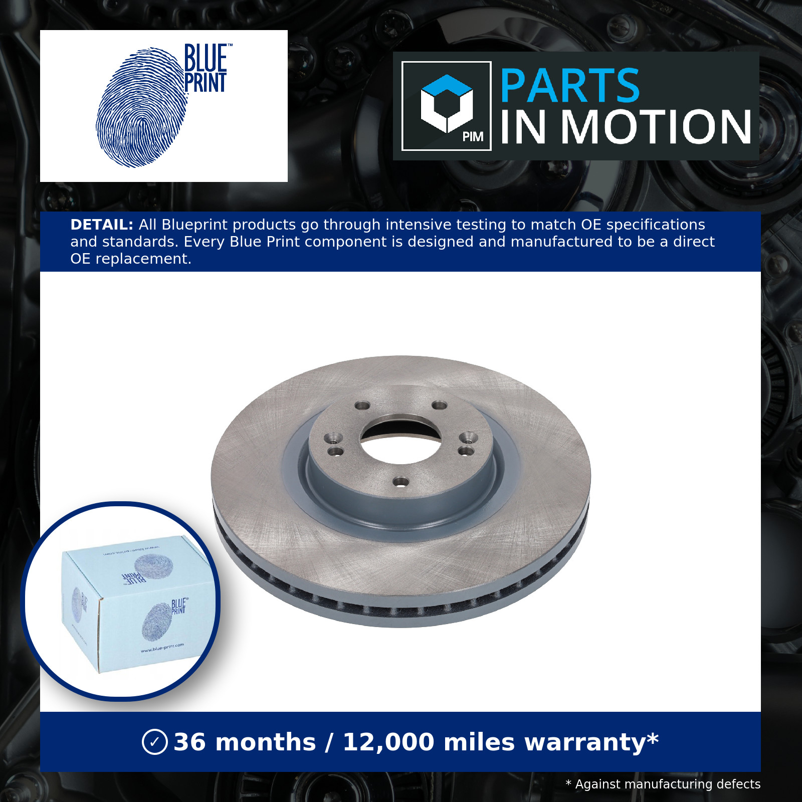 2x Brake Discs Pair Vented fits HYUNDAI SANTA FE Mk2, Mk3 2.0D Front 2010 on Set