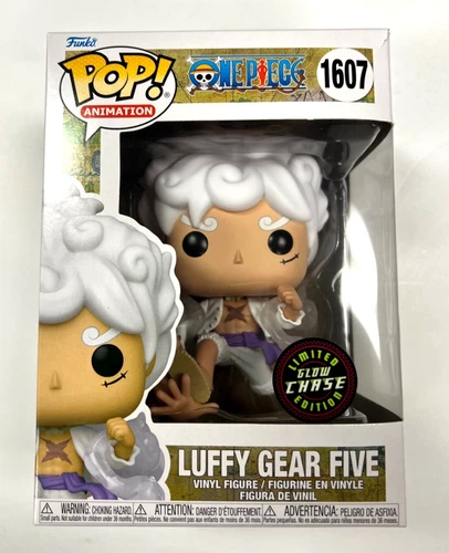 Funko Pop One Piece  Luffy Gear Five 5 Glow CHASE #1607 *Protector* BOX NOT MINT
