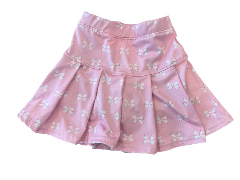 Azarhia Girls Pink Bow Tennis Sport Skirt Size 4