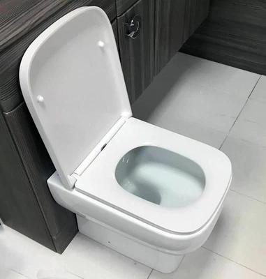 Luxury D Shape Toilet Seat Heavy Duty White Soft Close Top Quick Release Hinges