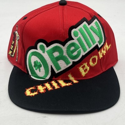 New Vintage O'Reilly 2000 Y2K Chili Bowl Racing Ballcap Hat Adjustable Red Tulsa
