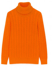 New Women’s Cable Ribbed Turtleneck Sweater Long Sleeve Winter Polo Neck Jumper