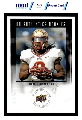 2014 UD DEVONTA FREEMAN UA-20 RC AUTHENTICS RCS 180/430 FLORIDA ST MCG 8