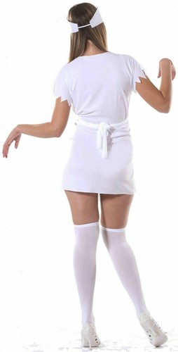 Adult Zombie Nurse Costume Bloody Halloween Outfit Ladies Halloween Fancy Dress - Picture 8 of 10