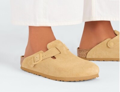 Birkenstock Boston Bs Color Latte Cream Suede Regular Wide  display picture 3