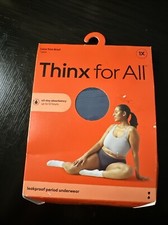 Thinx for All Period Underwear Lace Trim Brief 1x Storm/bleu
