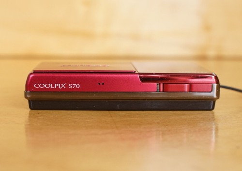 Nikon Coolpix S70 Digital Camera 12.1MP 5x Zoom Rose Pink Set VG #2 - Picture 7 of 11