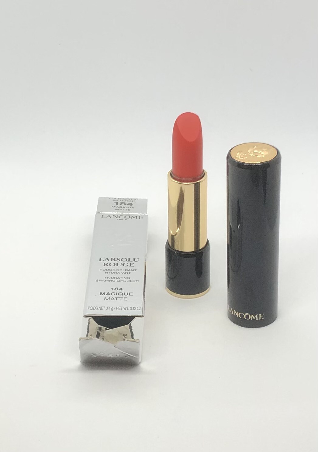 Lancome L'absolu Rouge Lipstick Hydrating Shaping Lipcolor 184 Magique Matte 2F