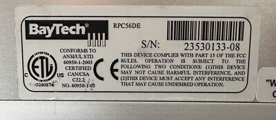 Baytech PDU 3 Phase Power Distribution Unit 24 Outlets (12,6,6) RPC56DE 208V 24A