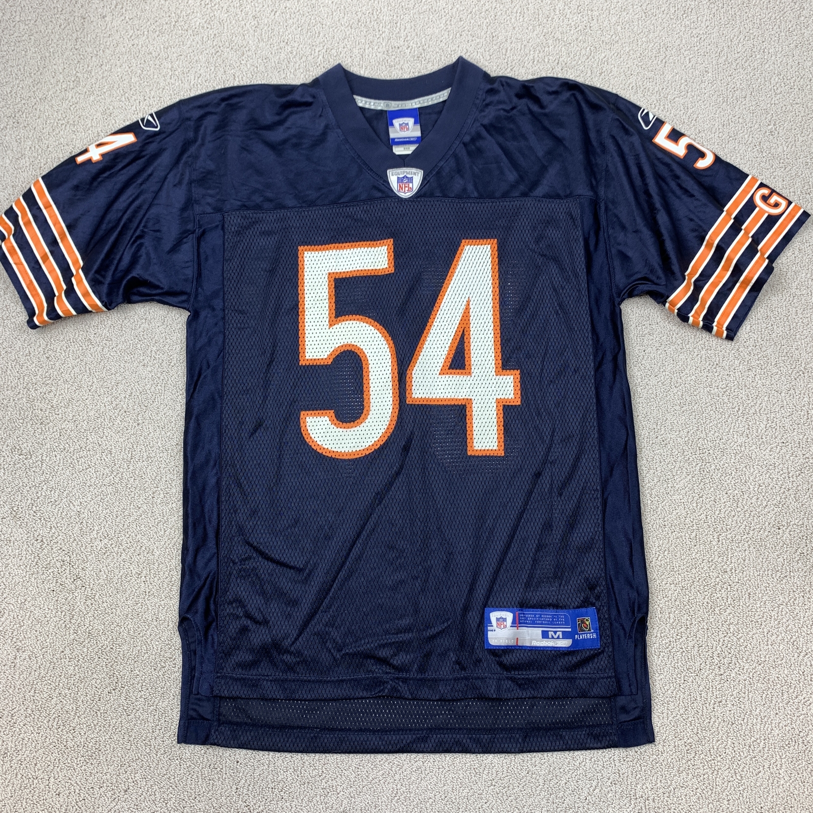 Reebok NFL Jersey Men's Medium Navy Brian Urlacher 54 Chicago Bears