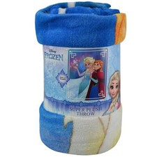 DISNEY FROZEN ELSA, ANNA Super Soft Plush Throw BLANKET 46 X 60 in NEW