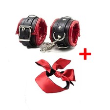 Bondage Set Wrist Handcuffs Blindfold Bed Shackles Cosplay For Women Men BDSM