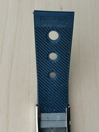 BREITLING SUPEROCEAN CHRONOGRAPH BLUE RUBBER BUTTERFLY BUCKLE STRAP - Picture 6 of 7