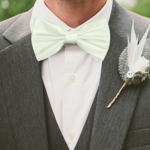 Classic Mens Womens Adjustable Bow Tie Pre Tied Plain Dickie Bowtie Wedding - Picture 12 of 101
