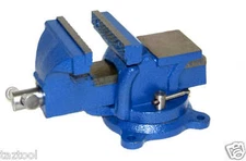 5" Bench Vise with Anvil Swivel Locking Base Table Top Clamp Heavy Duty Vice