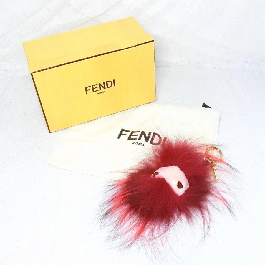 Fendi Authentic Bugs Monster Fur Bag Charm Keychain Red x Fendi Authentic Bugs Monster Fur Bag Charm Keychain Red x